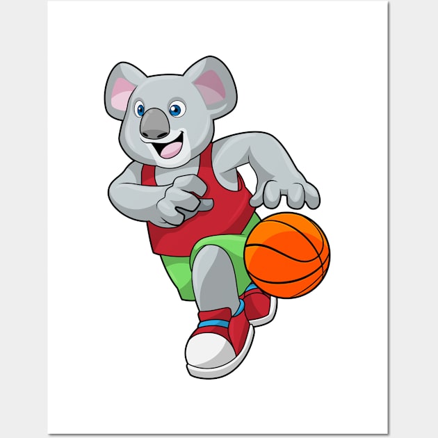 Koala at Basketball Sports Wall Art by Markus Schnabel